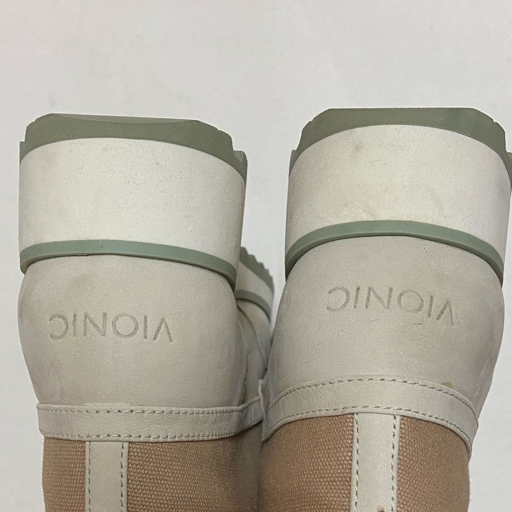 Vionic Nolan Hiking Suede Ankle Boots in Tan and Cream Size 9 US - Picture 7 of 10